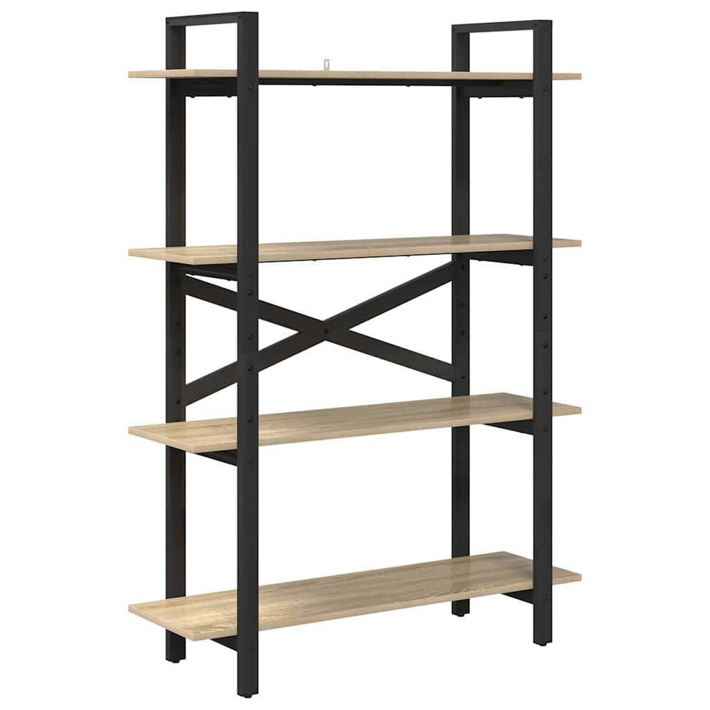 vidaXL Półka na książki Dąb Sonoma 100 x 33,5 x 140 cm