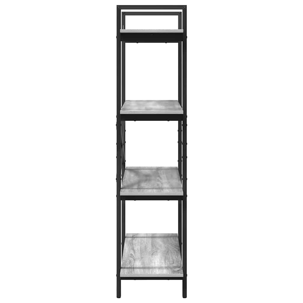 vidaXL Półka na książki Szary Sonoma 100 x 33,5 x 140 cm