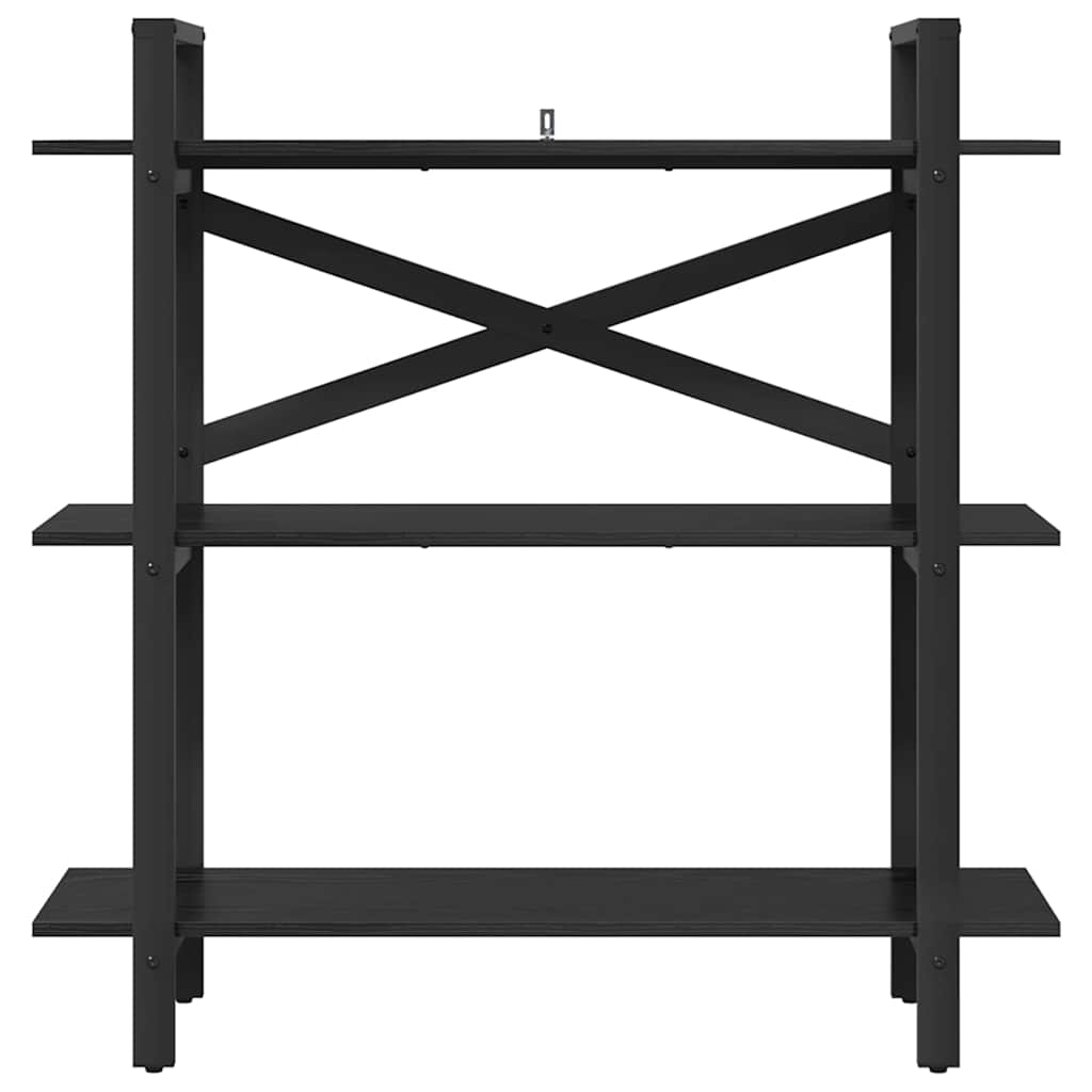 vidaXL Półka na książki Czarny Dąb 100 x 33,5 x 102 cm