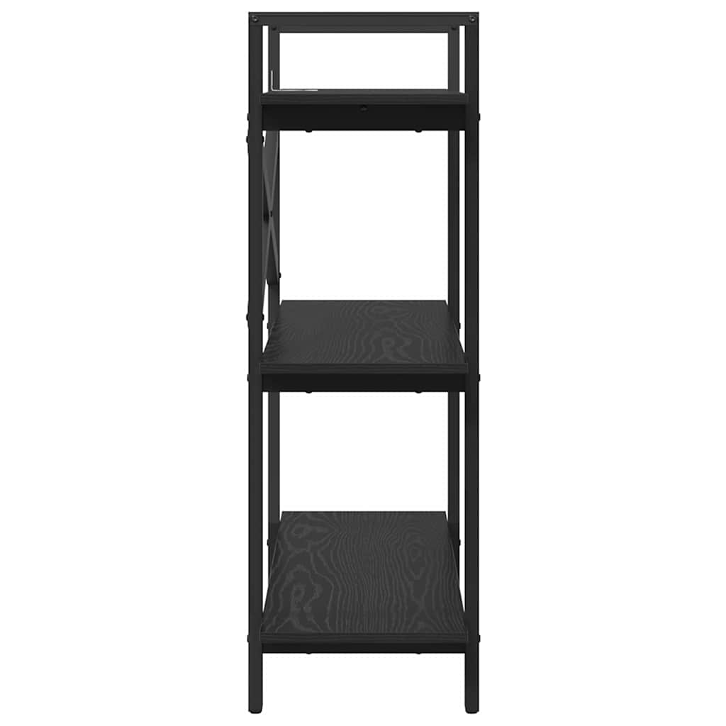 vidaXL Półka na książki Czarny Dąb 100 x 33,5 x 102 cm
