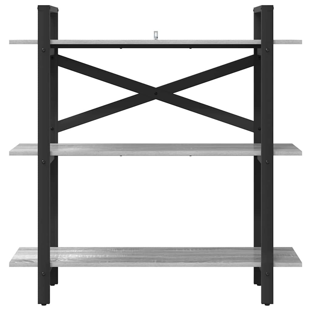 vidaXL Półka na książki Szary Sonoma 100 x 33,5 x 102 cm