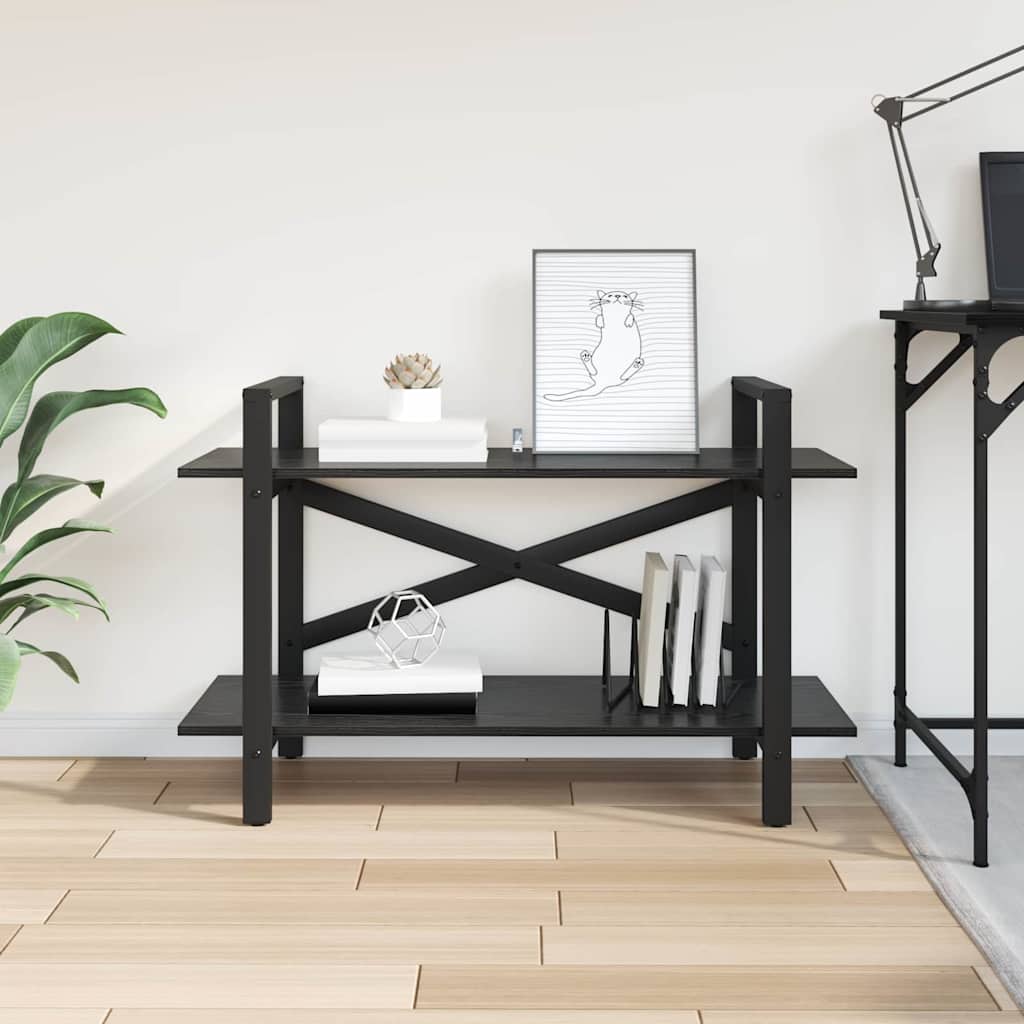 vidaXL Półka na książki Czarny Dąb 100 x 33,5 x 64 cm