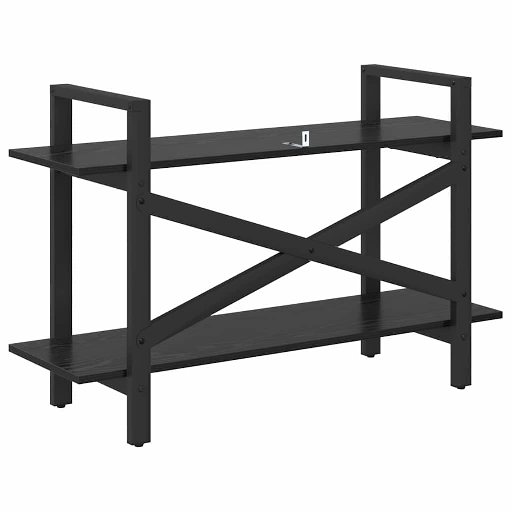 vidaXL Półka na książki Czarny Dąb 100 x 33,5 x 64 cm