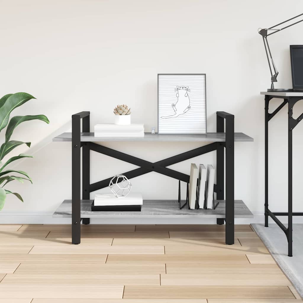 vidaXL Półka na książki Szary Sonoma 100 x 33,5 x 64 cm