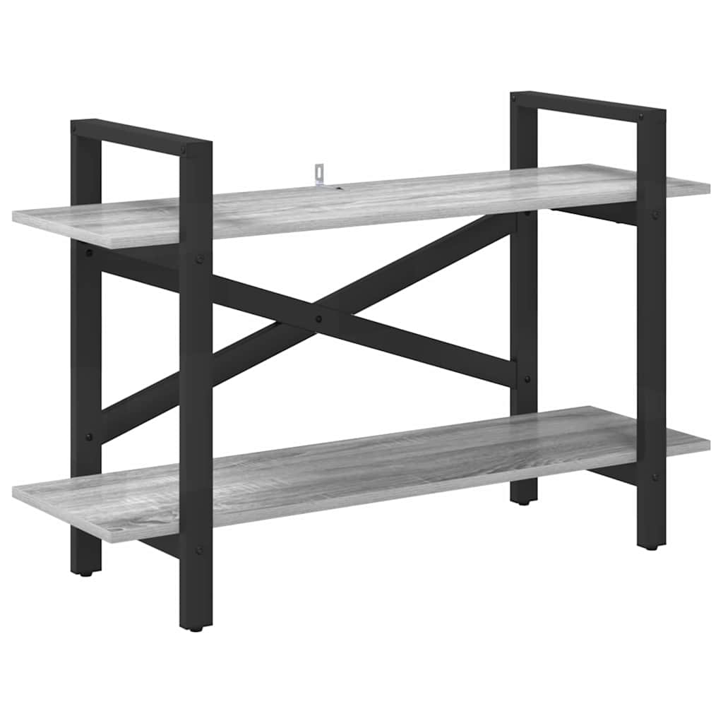 vidaXL Półka na książki Szary Sonoma 100 x 33,5 x 64 cm