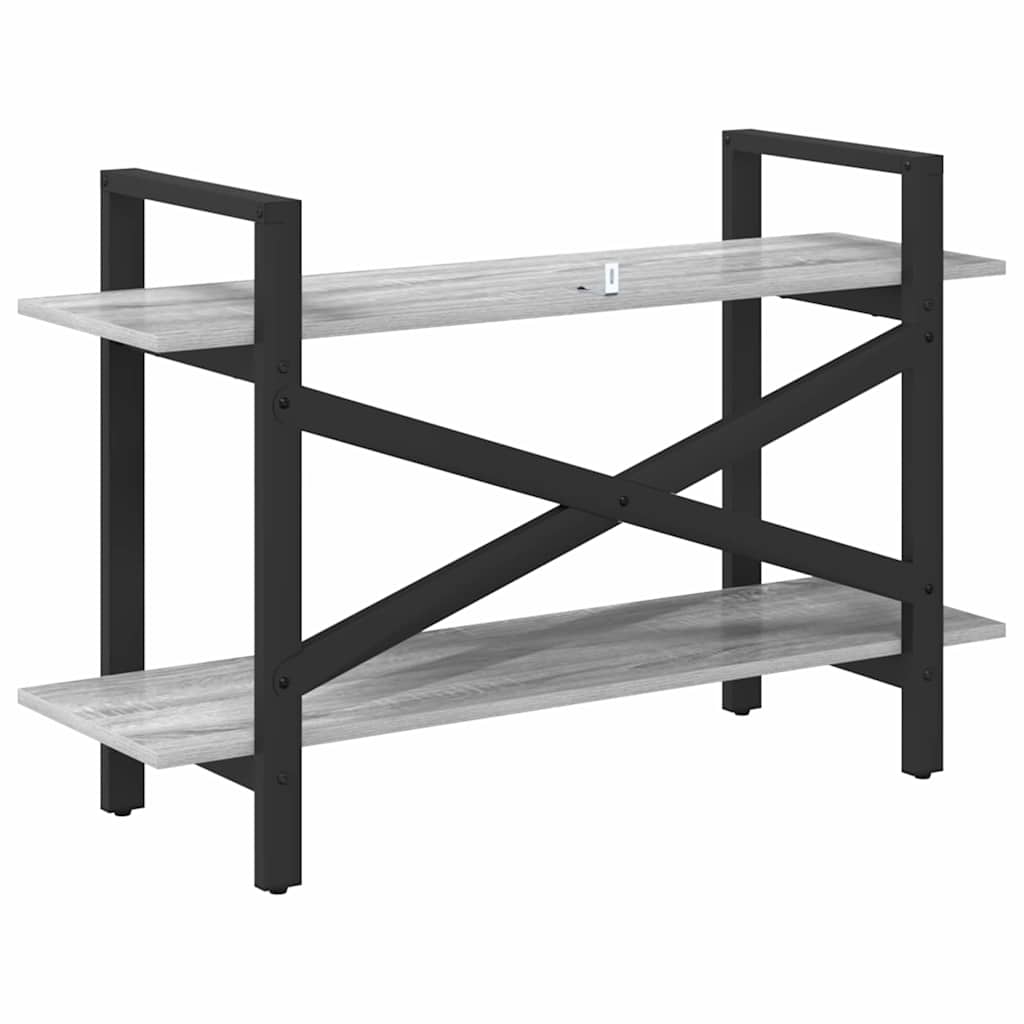 vidaXL Półka na książki Szary Sonoma 100 x 33,5 x 64 cm