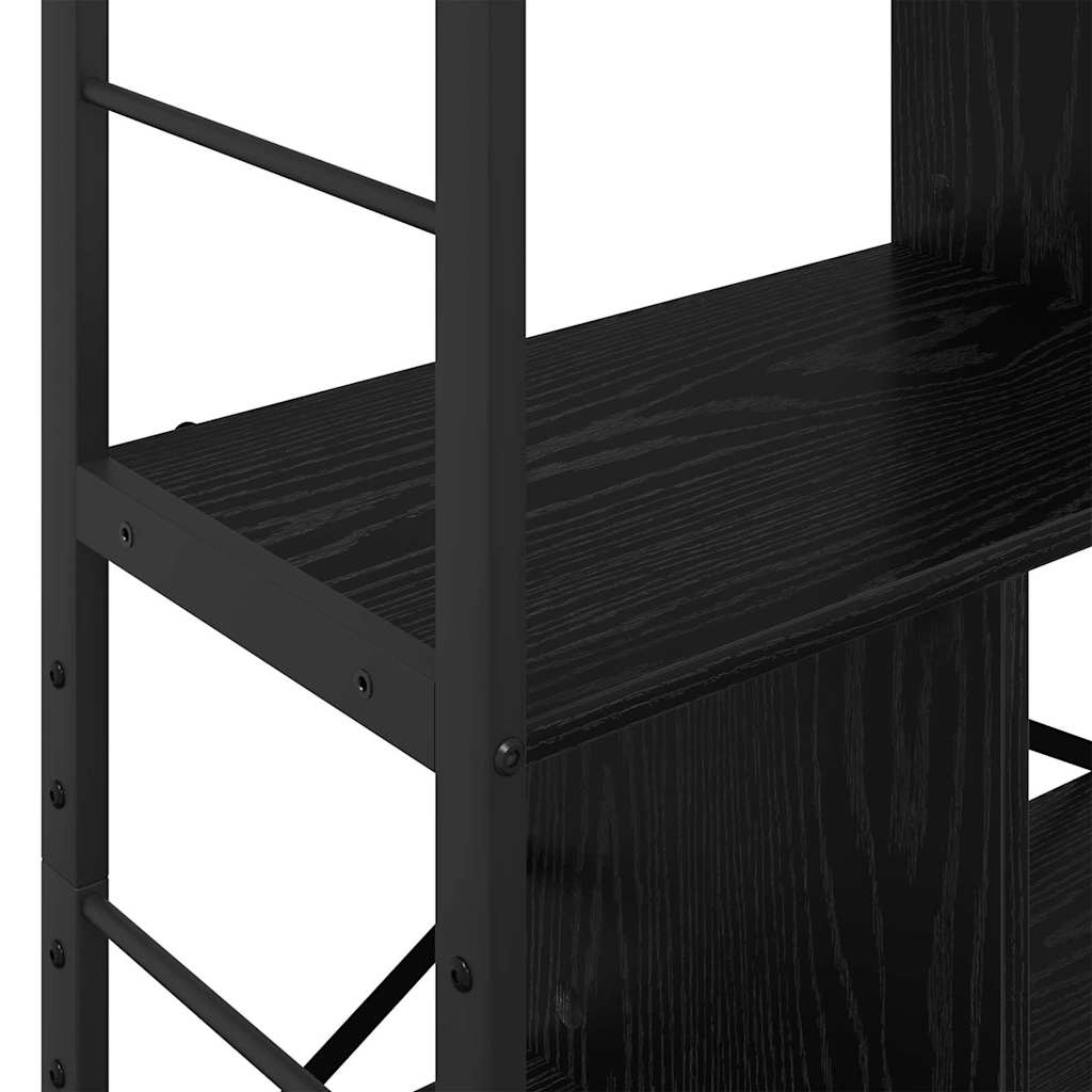 vidaXL Półka na książki Czarny Dąb 75 x 30 x 156 cm
