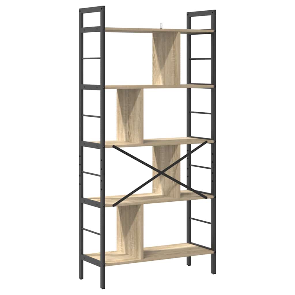 vidaXL Półka na książki Dąb Sonoma 75 x 30 x 156 cm