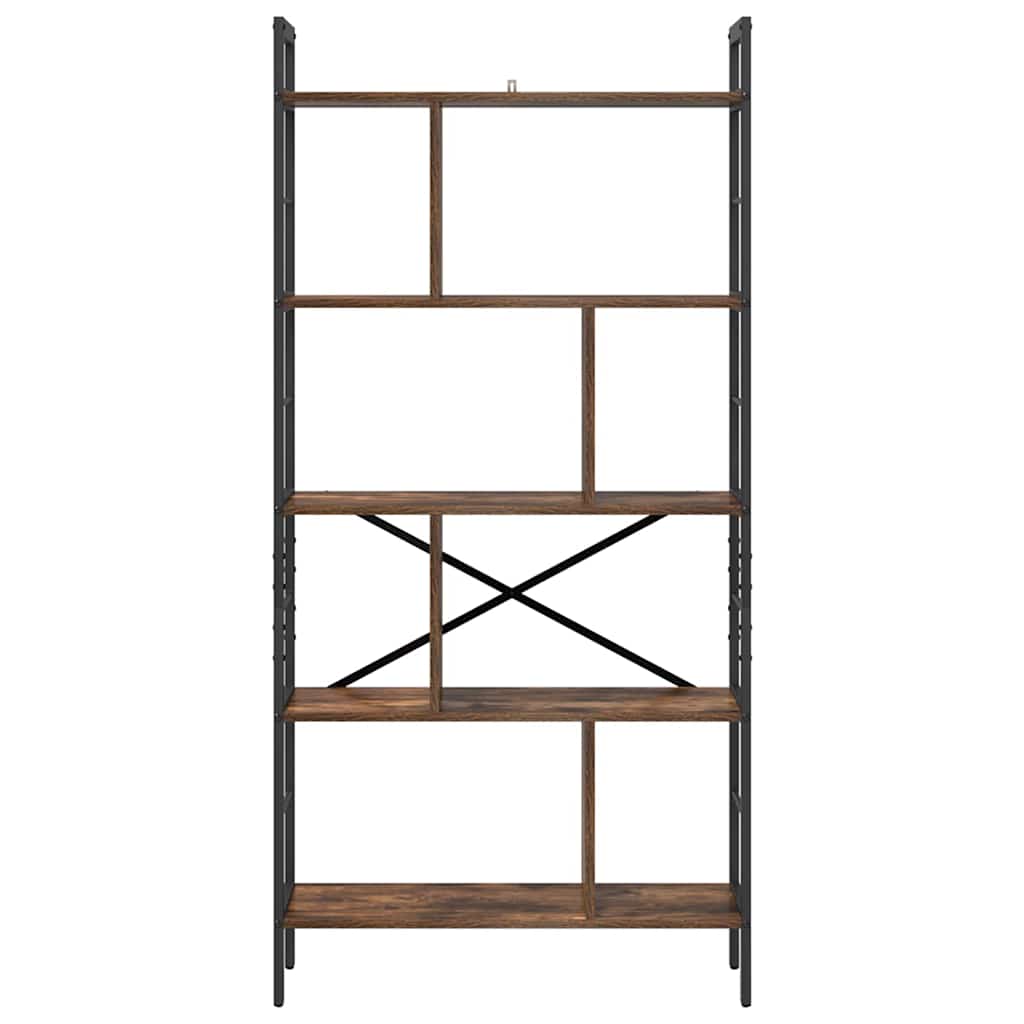 vidaXL Półka na książki Dąb wędzony 75 x 30 x 156 cm