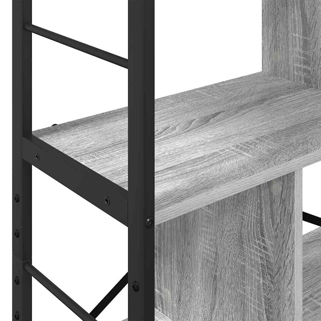 vidaXL Półka na książki Szary Sonoma 75 x 30 x 156 cm