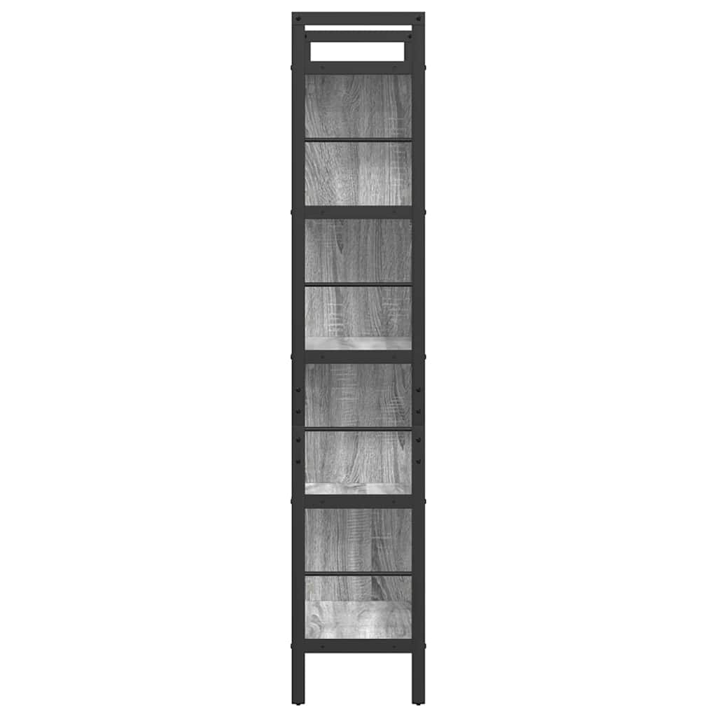 vidaXL Półka na książki Szary Sonoma 75 x 30 x 156 cm
