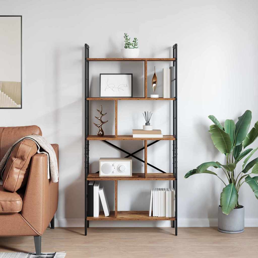 vidaXL Półka na książki Stare drewno 75 x 30 x 156 cm