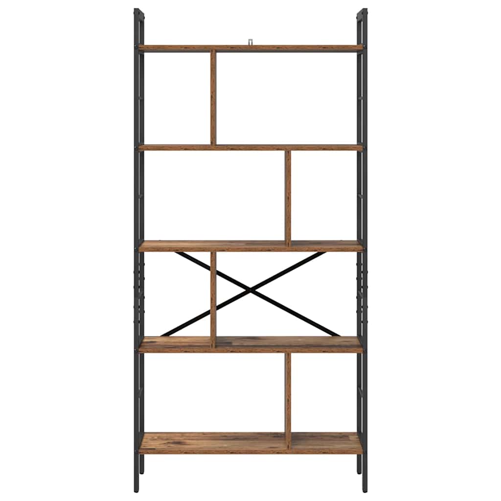 vidaXL Półka na książki Stare drewno 75 x 30 x 156 cm