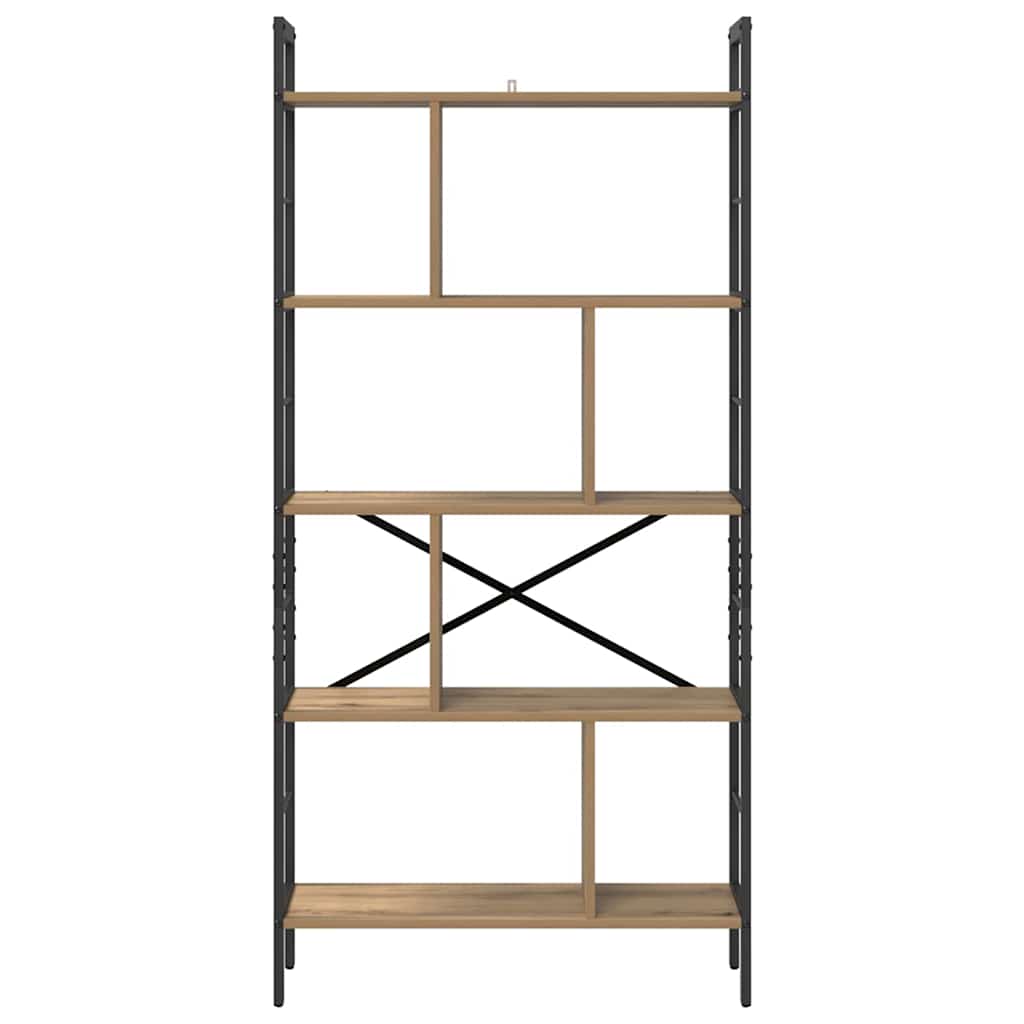 vidaXL Półka na książki Dąb rzemieślniczy 75 x 30 x 156 cm