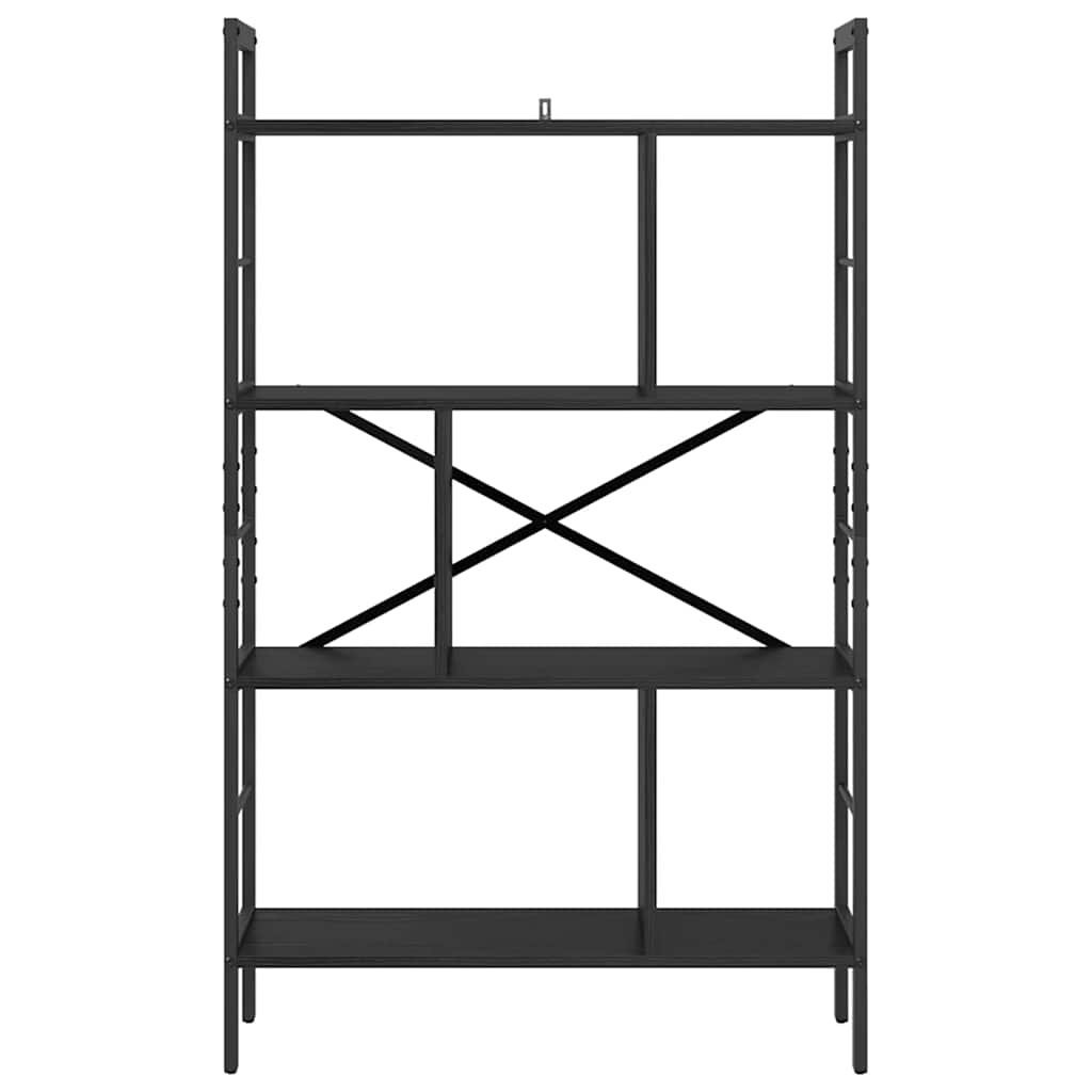 vidaXL Półka na książki Czarny Dąb 75 x 30 x 123,5 cm
