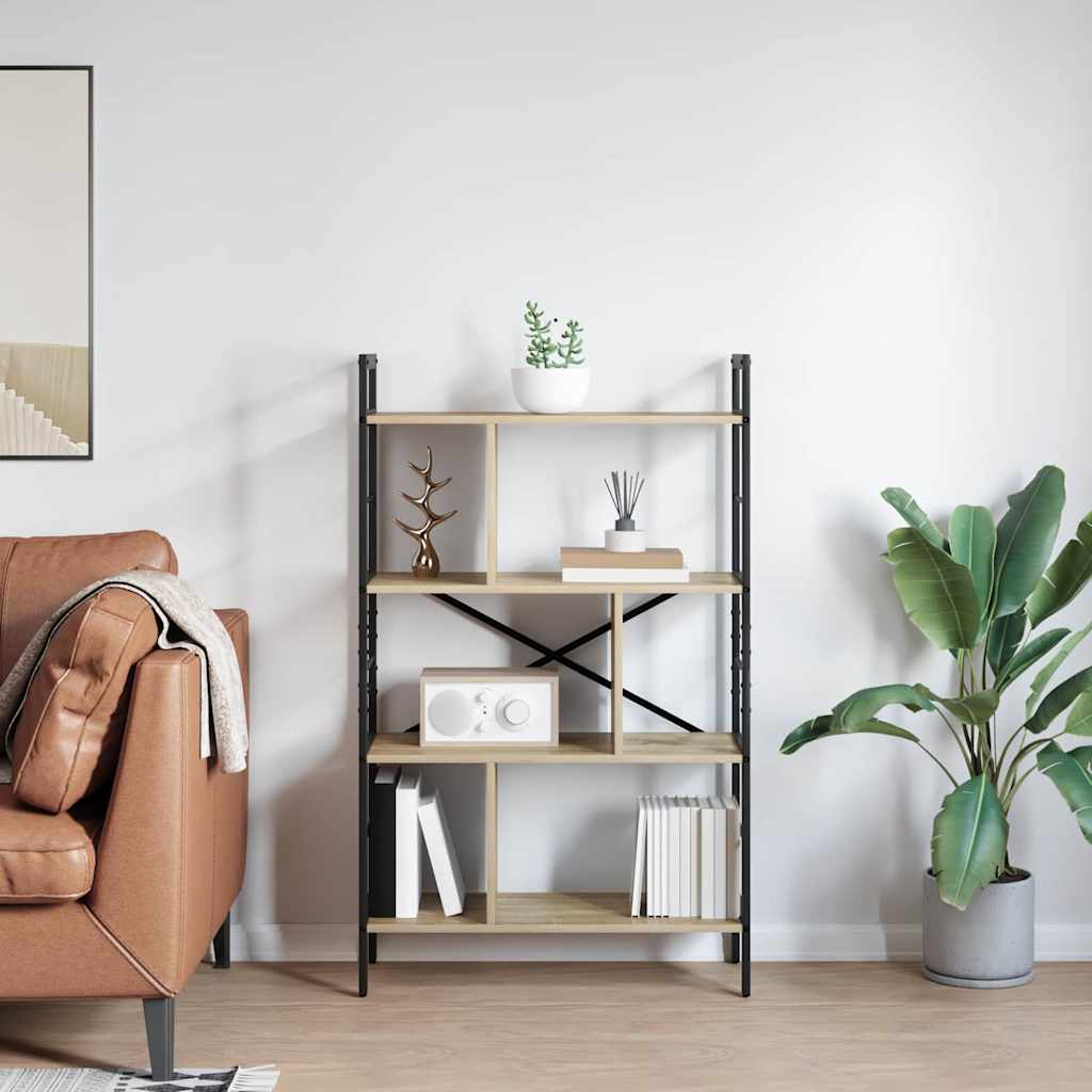 vidaXL Półka na książki Dąb Sonoma 75 x 30 x 123,5 cm