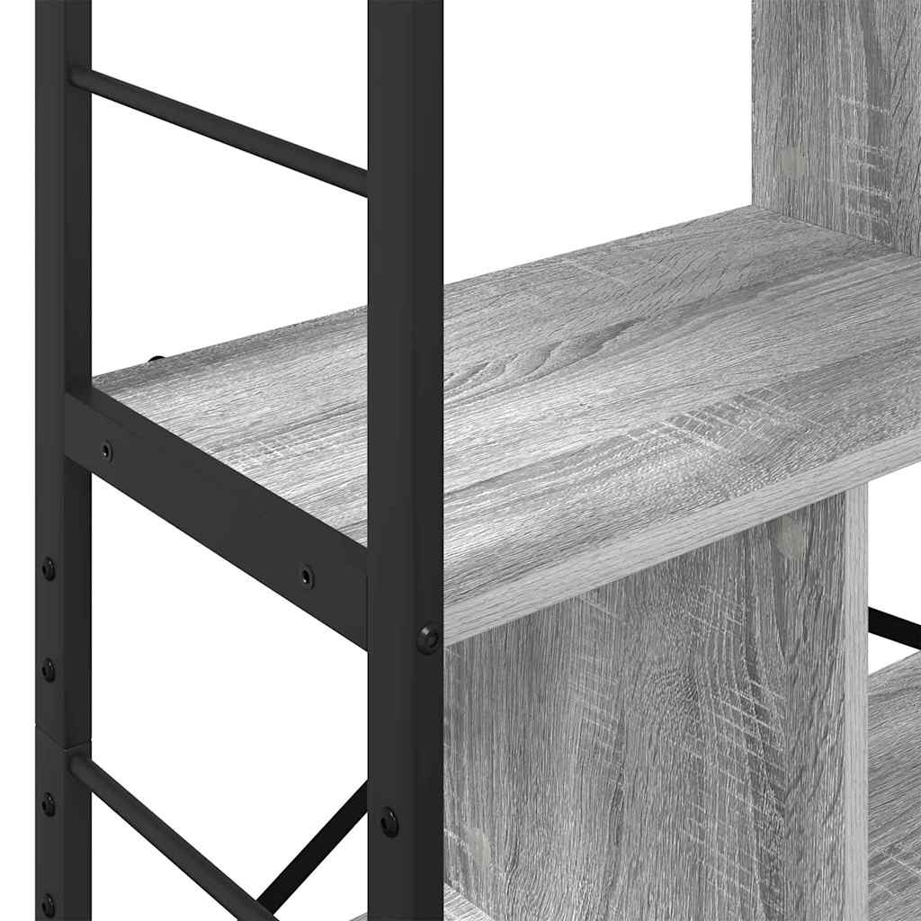 vidaXL Półka na książki Szary Sonoma 75 x 30 x 123,5 cm