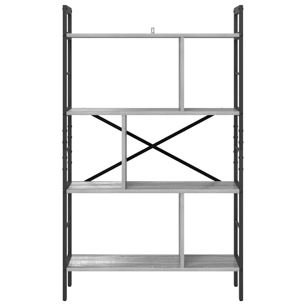 vidaXL Półka na książki Szary Sonoma 75 x 30 x 123,5 cm