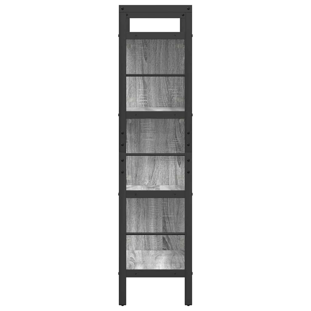 vidaXL Półka na książki Szary Sonoma 75 x 30 x 123,5 cm