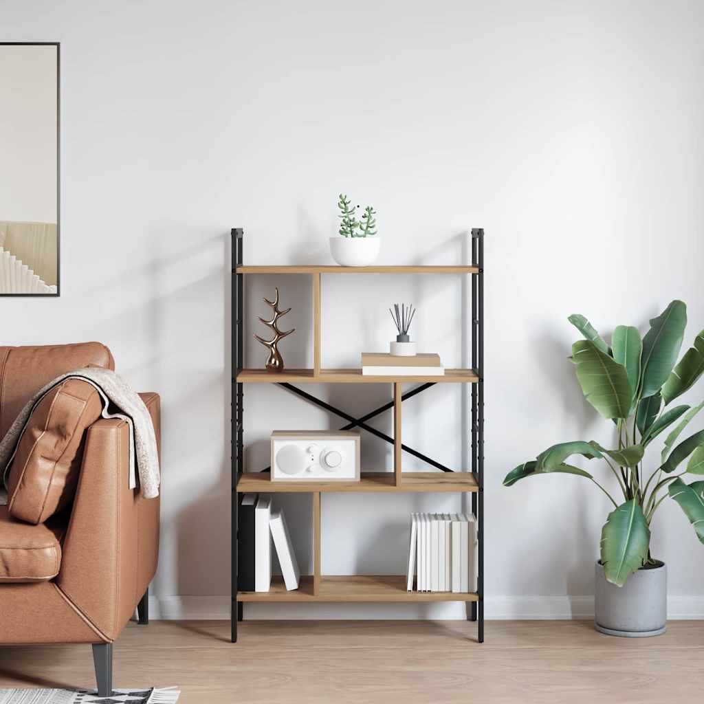 vidaXL Półka na książki Dąb rzemieślniczy 75 x 30 x 123,5 cm