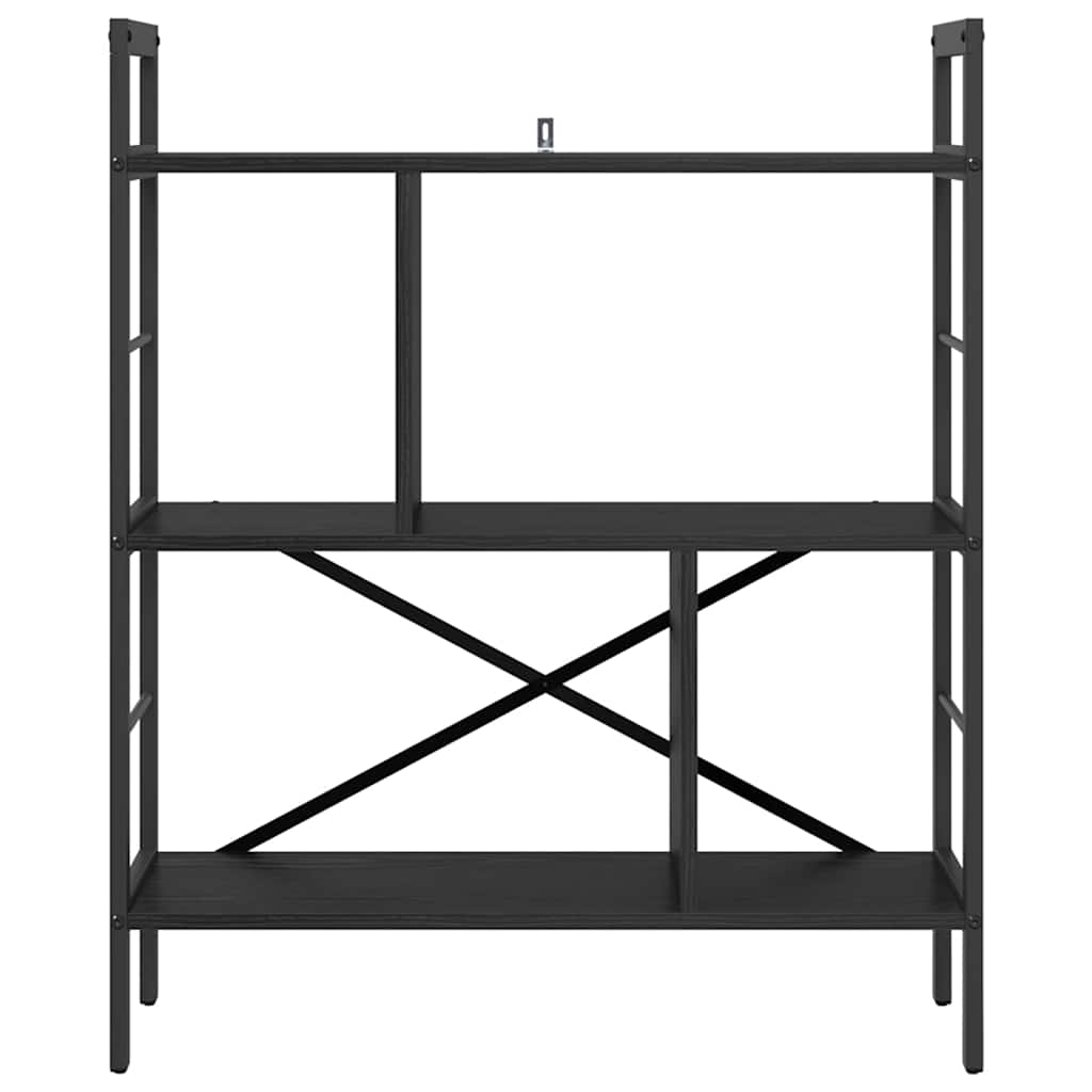 vidaXL Półka na książki Czarny Dąb 75 x 30 x 91 cm