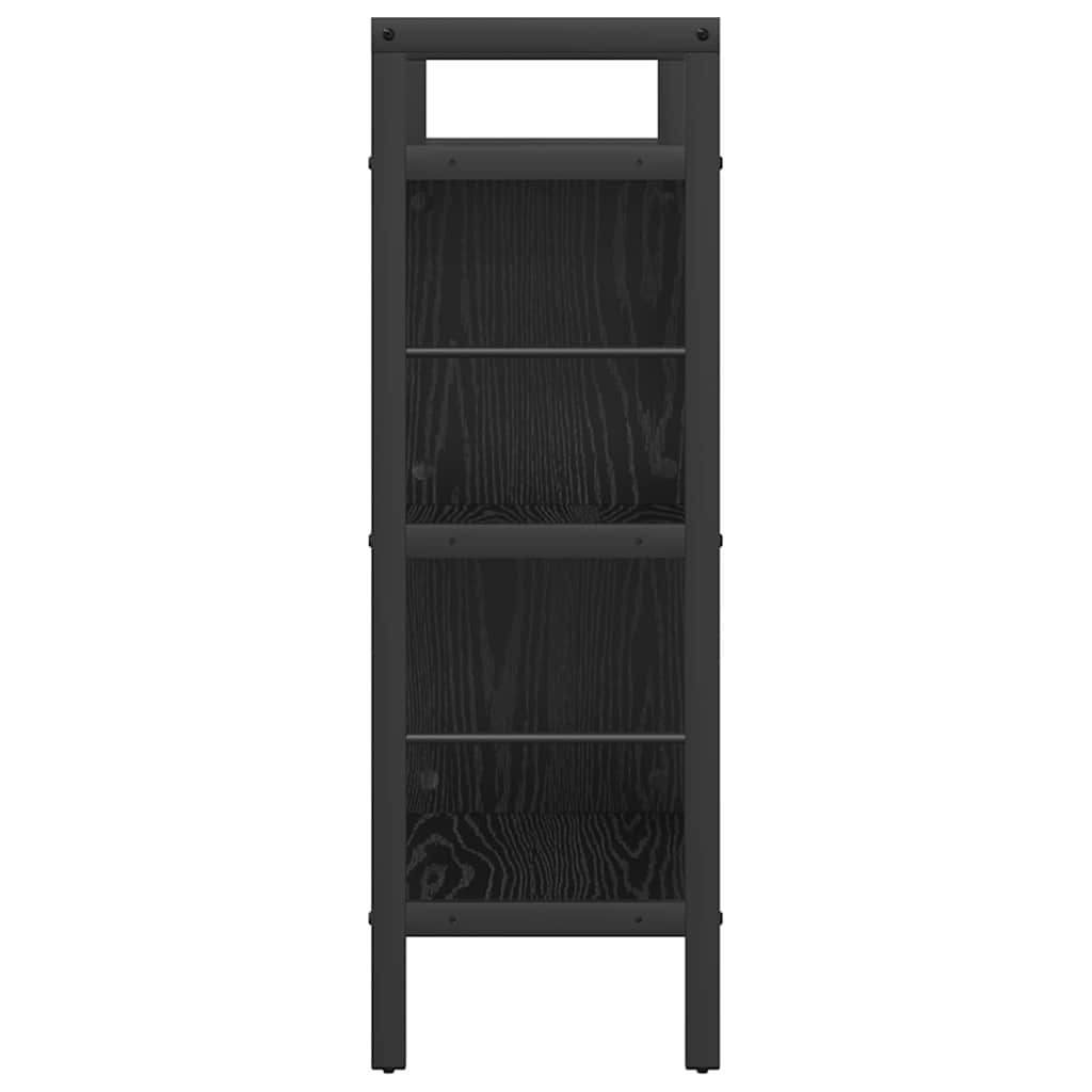 vidaXL Półka na książki Czarny Dąb 75 x 30 x 91 cm