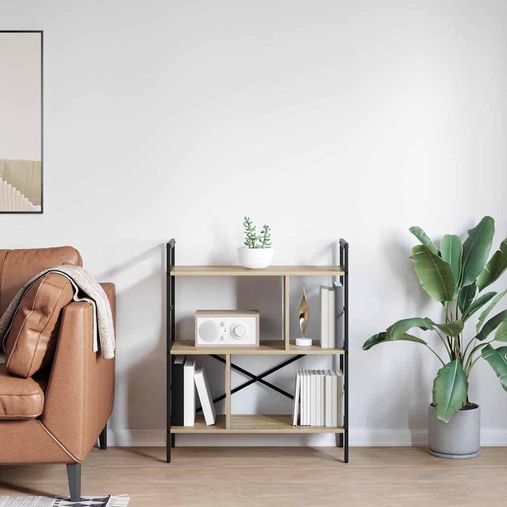 vidaXL Półka na książki Dąb Sonoma 75 x 30 x 91 cm