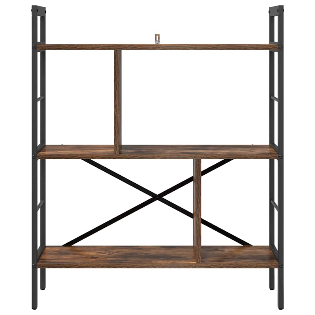 vidaXL Półka na książki Dąb wędzony 75 x 30 x 91 cm