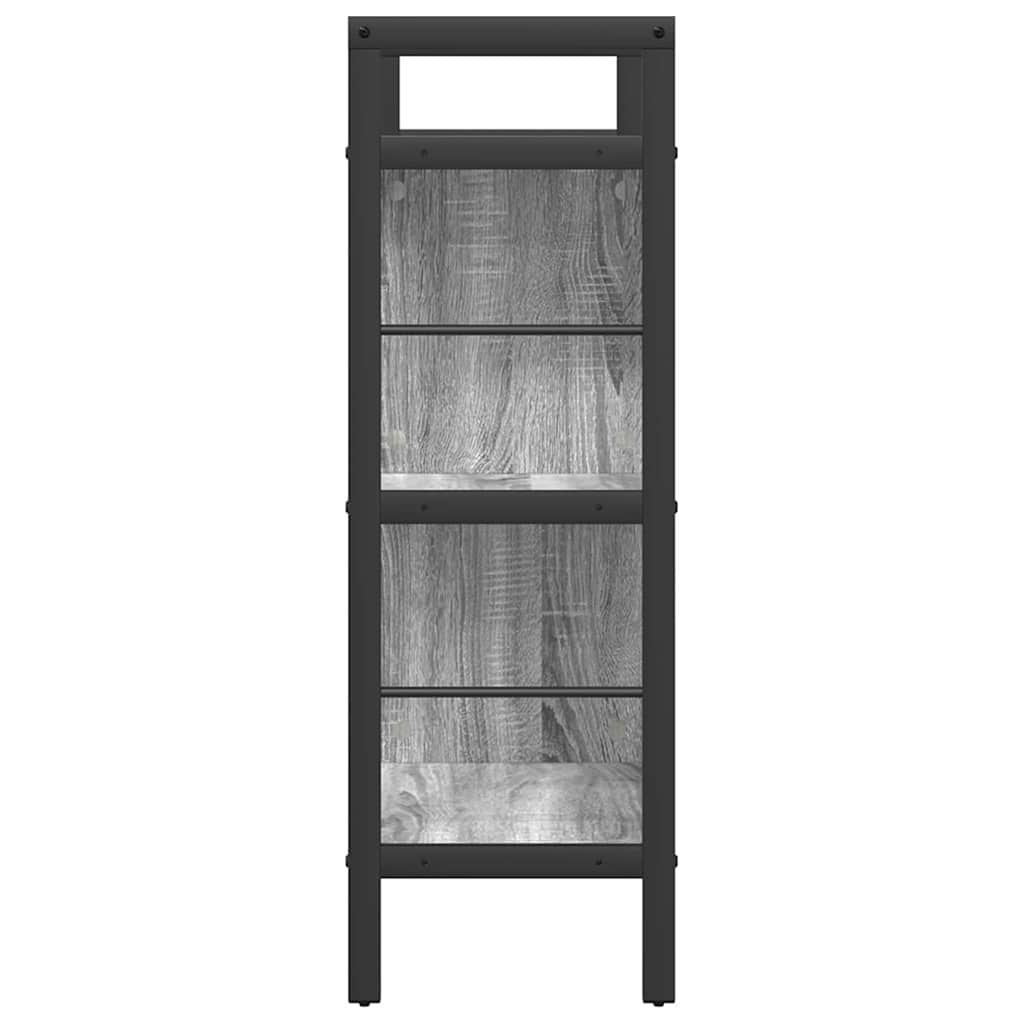 vidaXL Półka na książki Szary Sonoma 75 x 30 x 91 cm