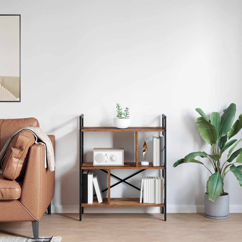vidaXL Półka na książki Stare drewno 75 x 30 x 91 cm