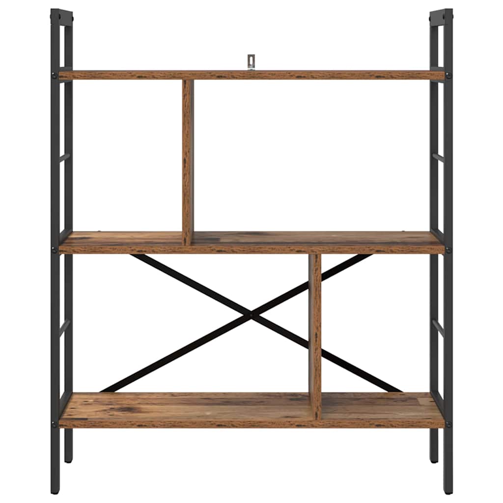 vidaXL Półka na książki Stare drewno 75 x 30 x 91 cm