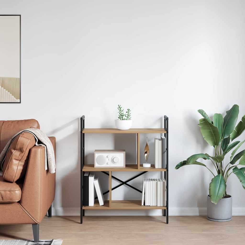 vidaXL Półka na książki Dąb rzemieślniczy 75 x 30 x 91 cm