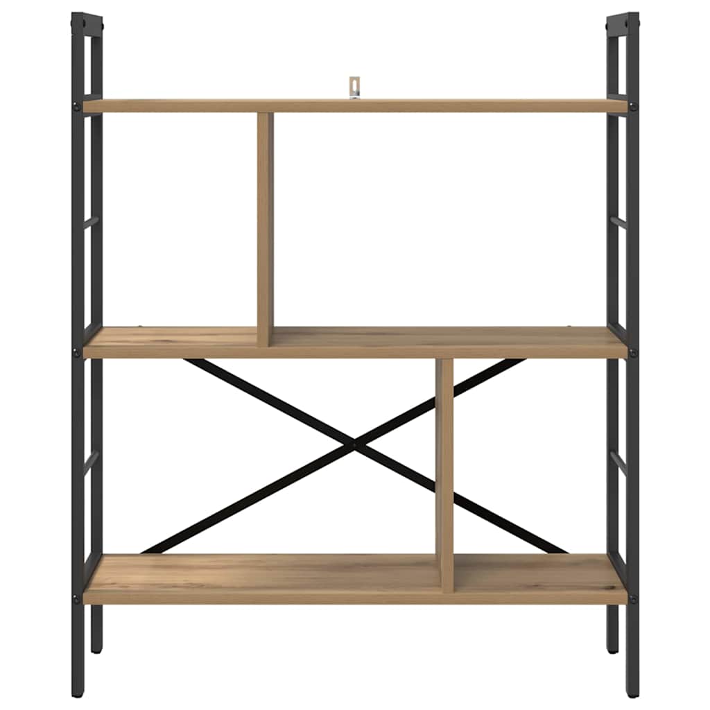 vidaXL Półka na książki Dąb rzemieślniczy 75 x 30 x 91 cm