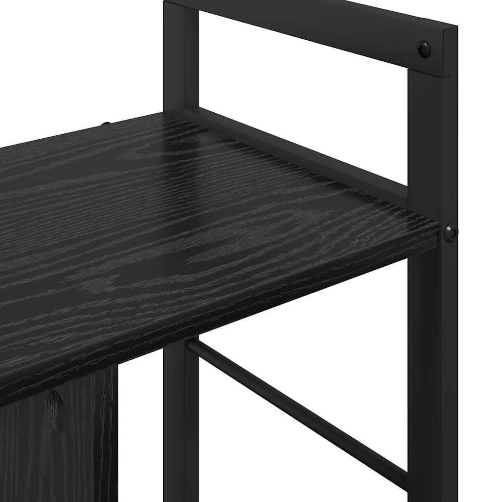 vidaXL Półka na książki Czarny Dąb 75 x 30 x 58,5 cm