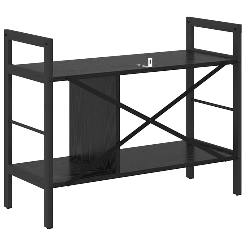 vidaXL Półka na książki Czarny Dąb 75 x 30 x 58,5 cm