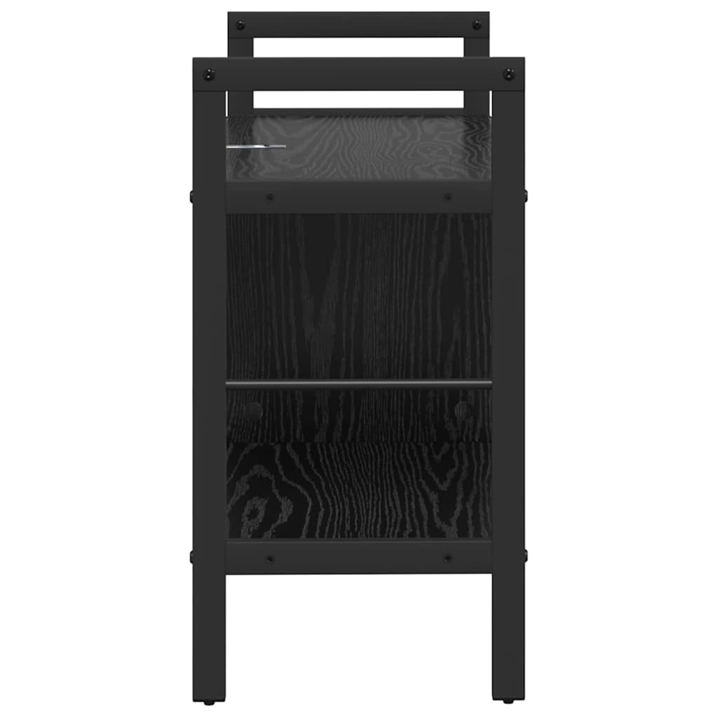 vidaXL Półka na książki Czarny Dąb 75 x 30 x 58,5 cm