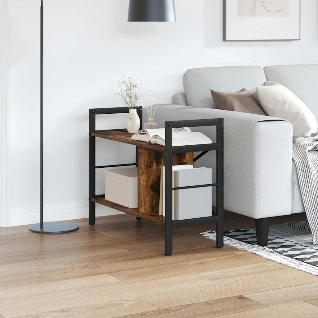 vidaXL Półka na książki Dąb wędzony 75 x 30 x 58,5 cm