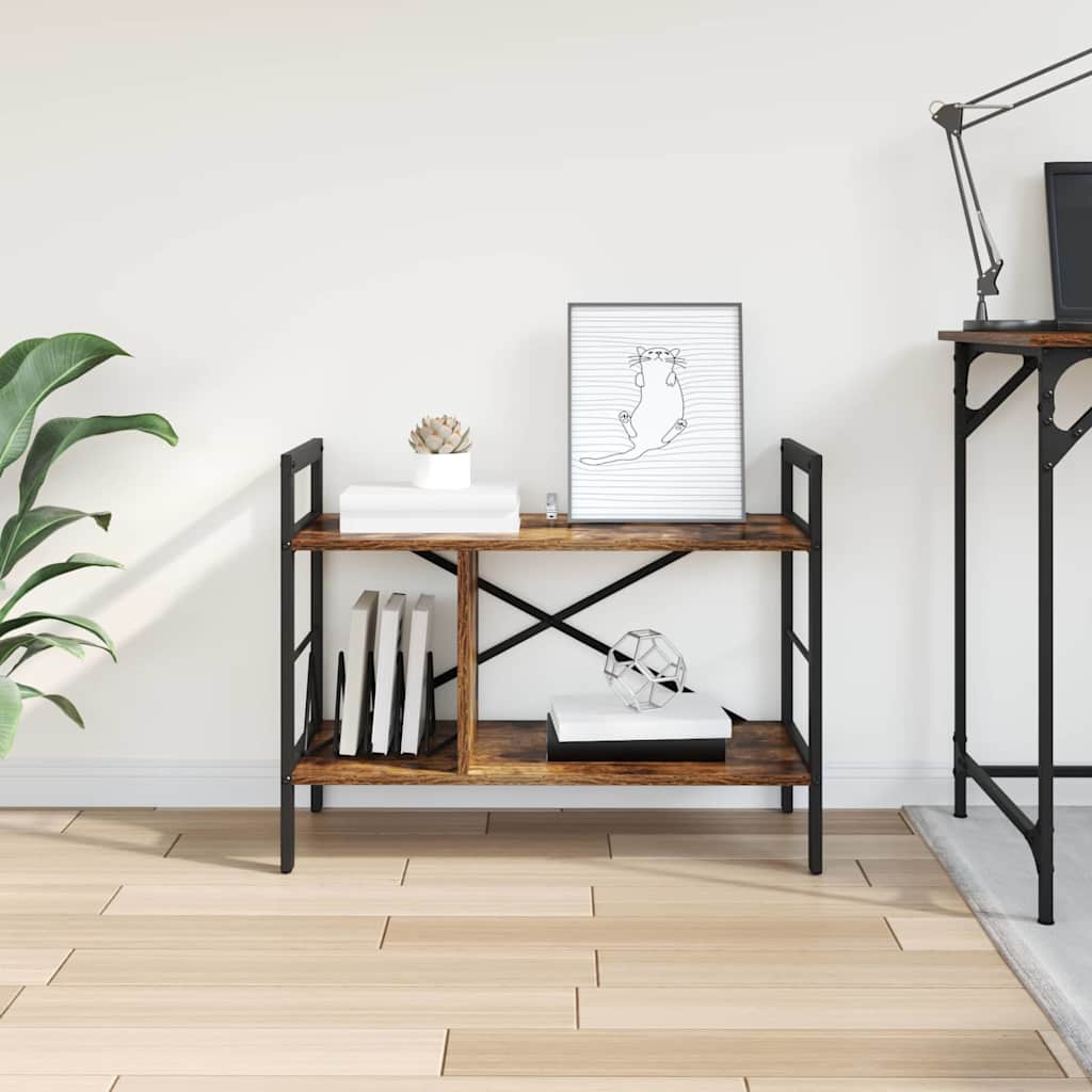 vidaXL Półka na książki Dąb wędzony 75 x 30 x 58,5 cm