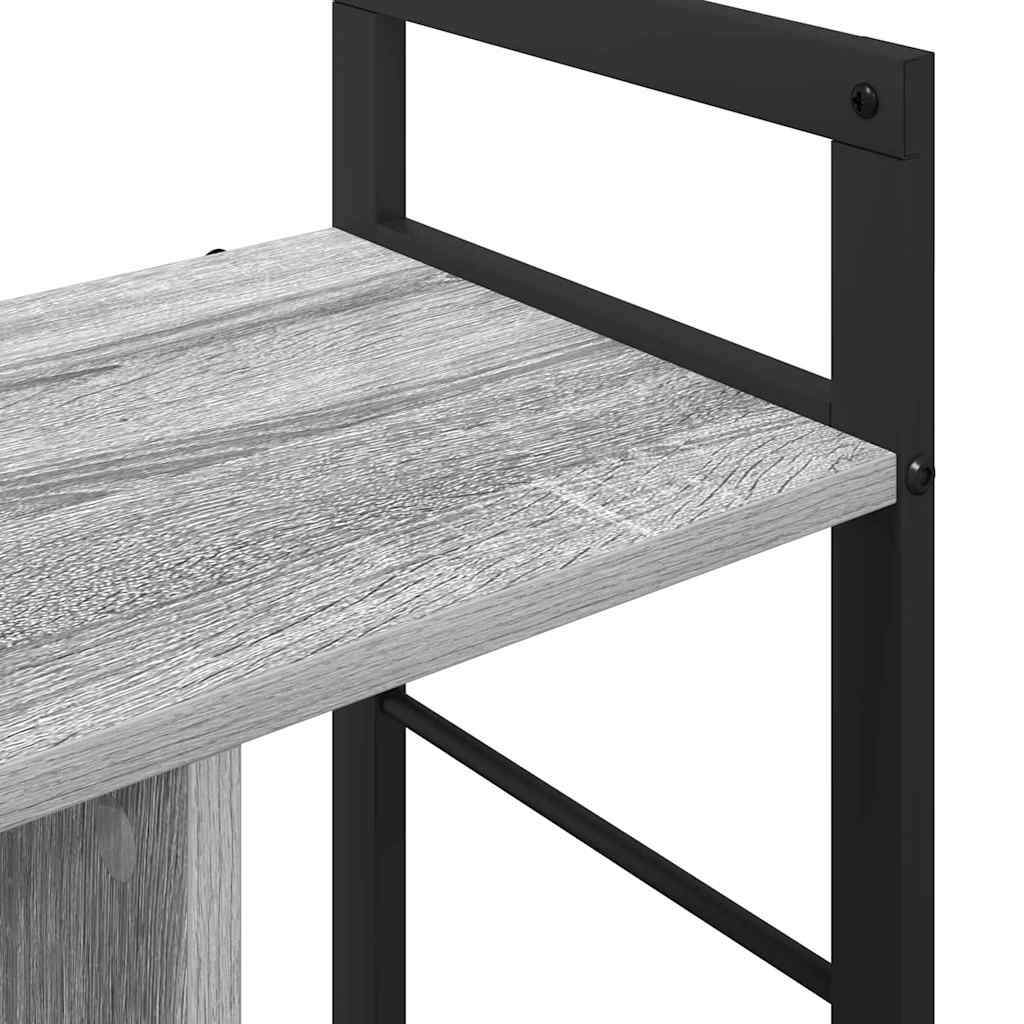 vidaXL Półka na książki Szary Sonoma 75 x 30 x 58,5 cm