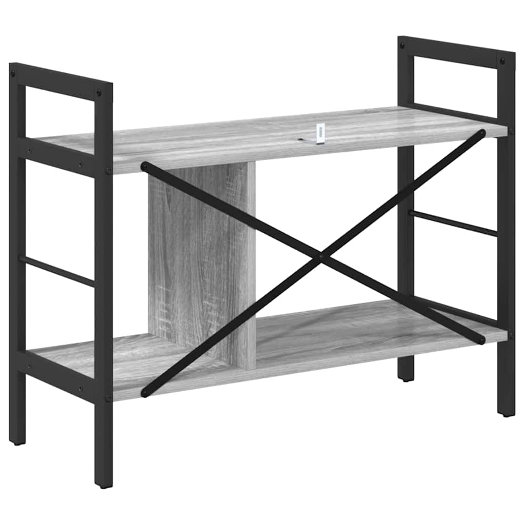 vidaXL Półka na książki Szary Sonoma 75 x 30 x 58,5 cm