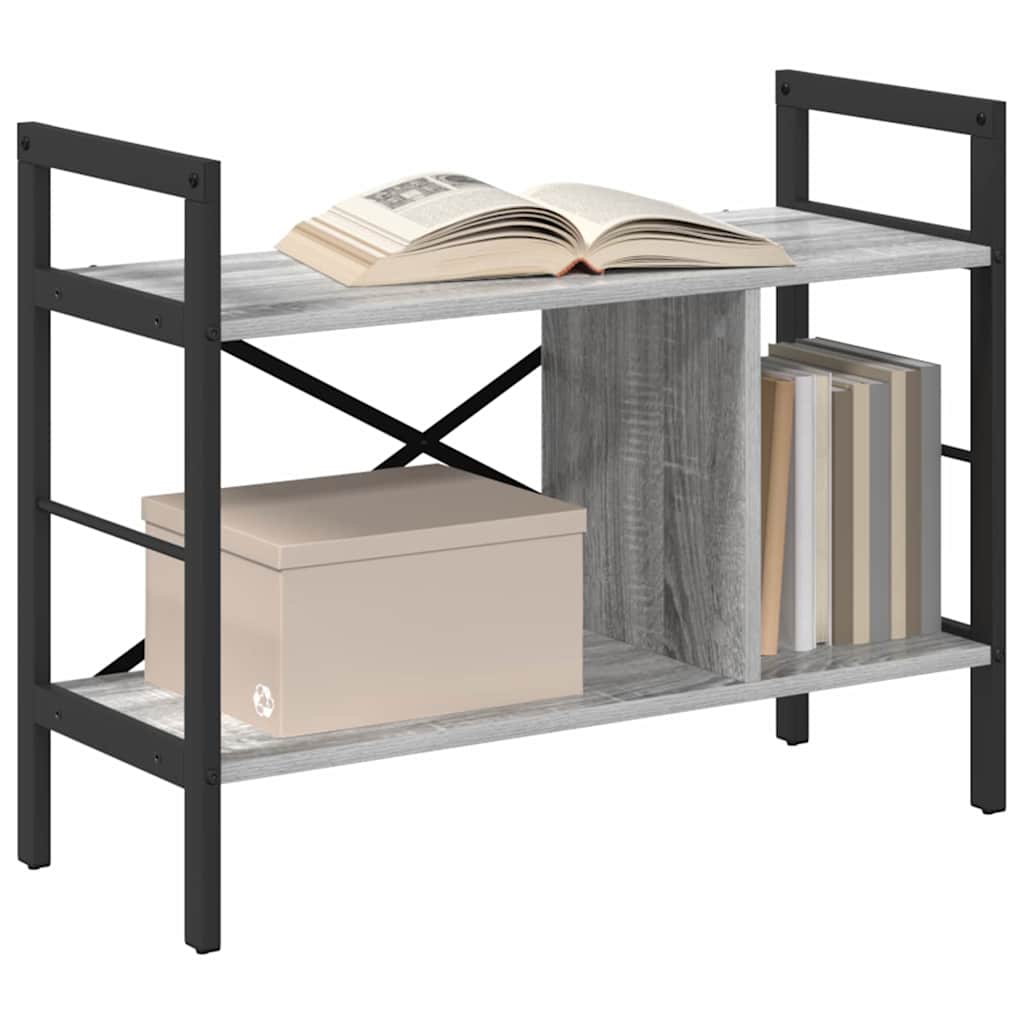 vidaXL Półka na książki Szary Sonoma 75 x 30 x 58,5 cm