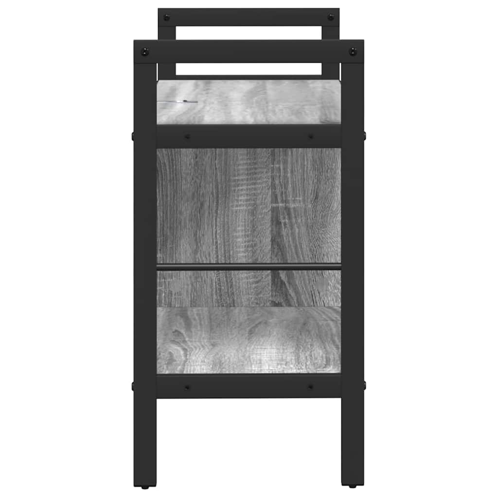 vidaXL Półka na książki Szary Sonoma 75 x 30 x 58,5 cm