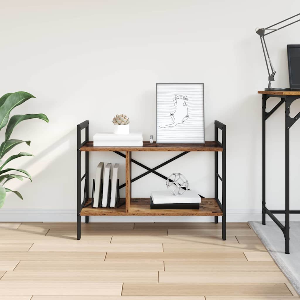 vidaXL Półka na książki Stare drewno 75 x 30 x 58,5 cm