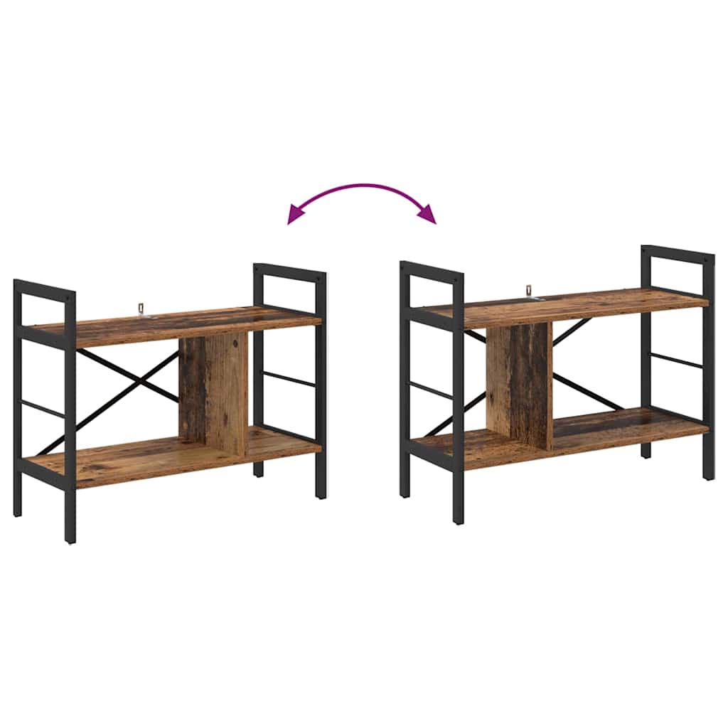 vidaXL Półka na książki Stare drewno 75 x 30 x 58,5 cm