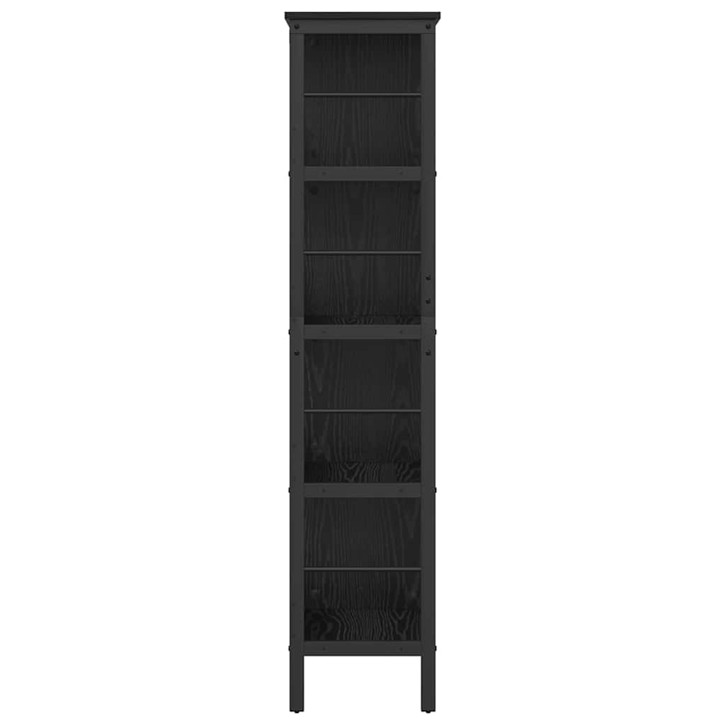 vidaXL Półka na książki Czarny Dąb 82 x 32 x 144,5 cm