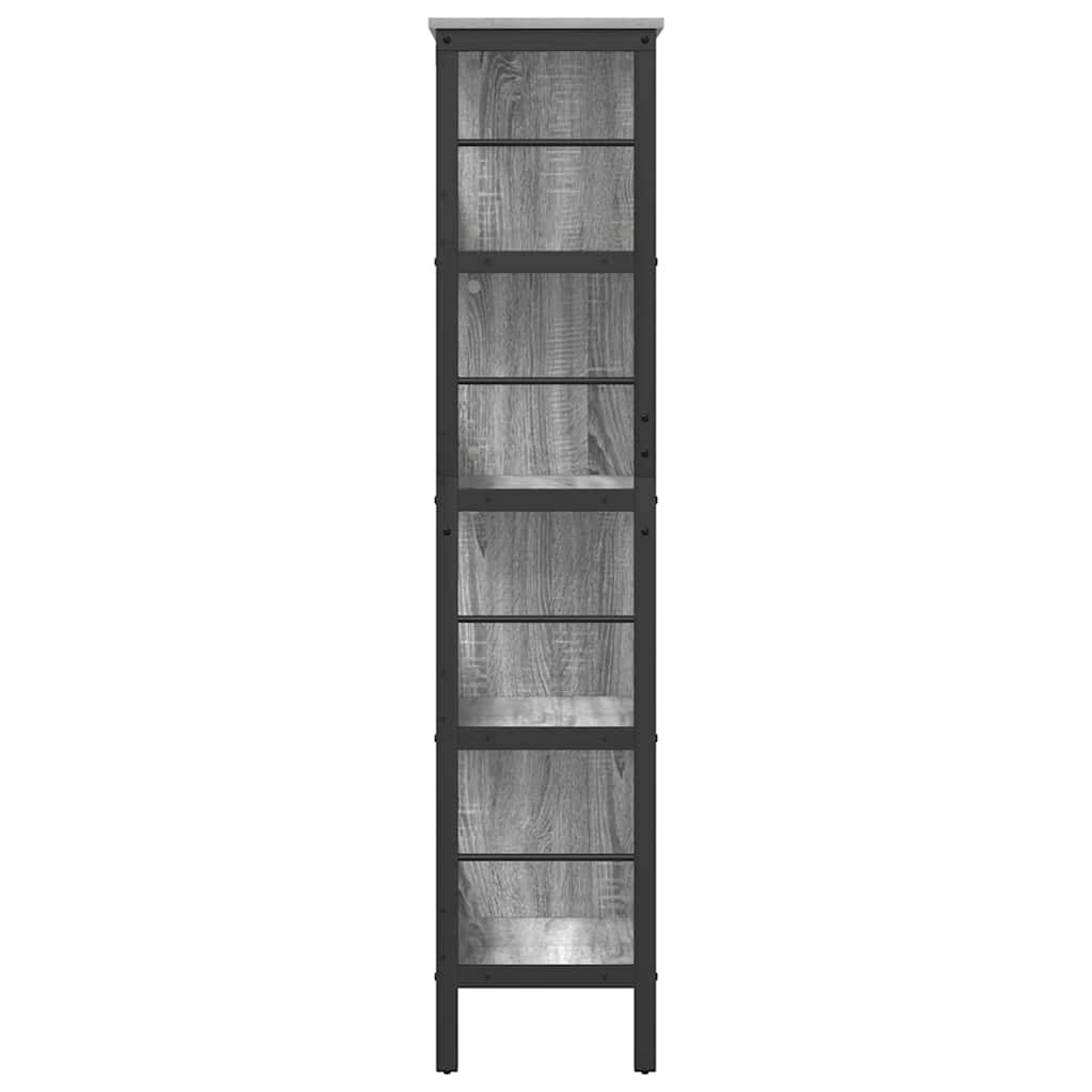 vidaXL Półka na książki Szary Sonoma 82 x 32 x 144,5 cm