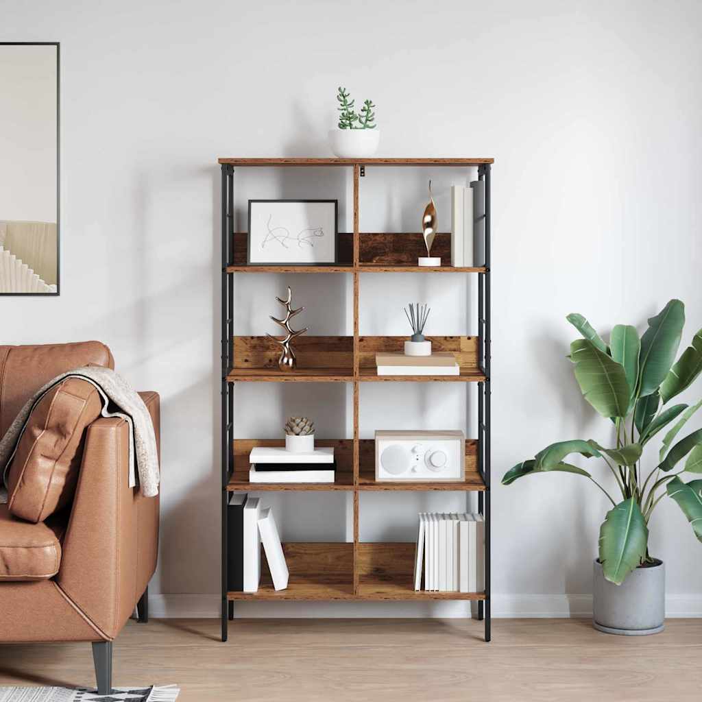 vidaXL Półka na książki Stare drewno 82 x 32 x 144,5 cm