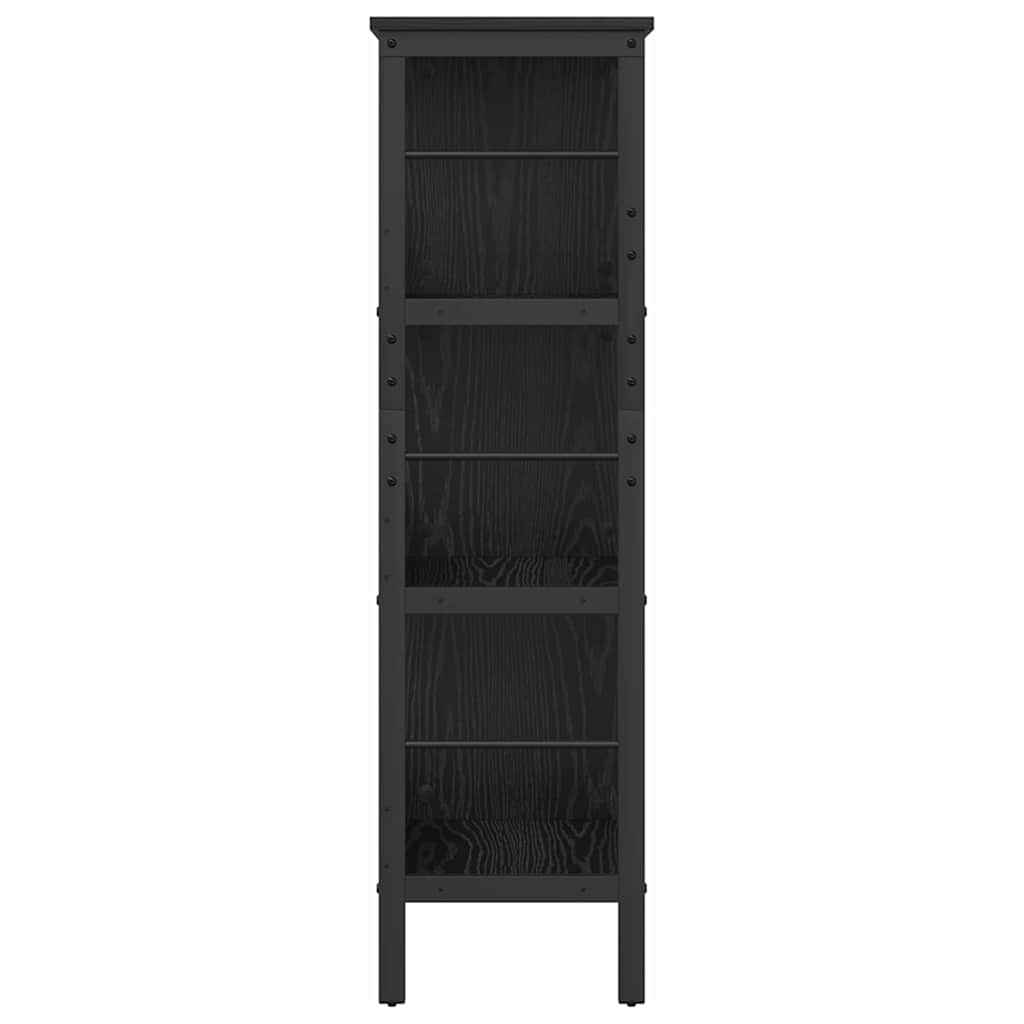 vidaXL Półka na książki Czarny Dąb 82 x 32 x 112 cm