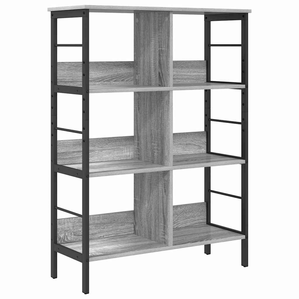 vidaXL Półka na książki Szary Sonoma 82 x 32 x 112 cm