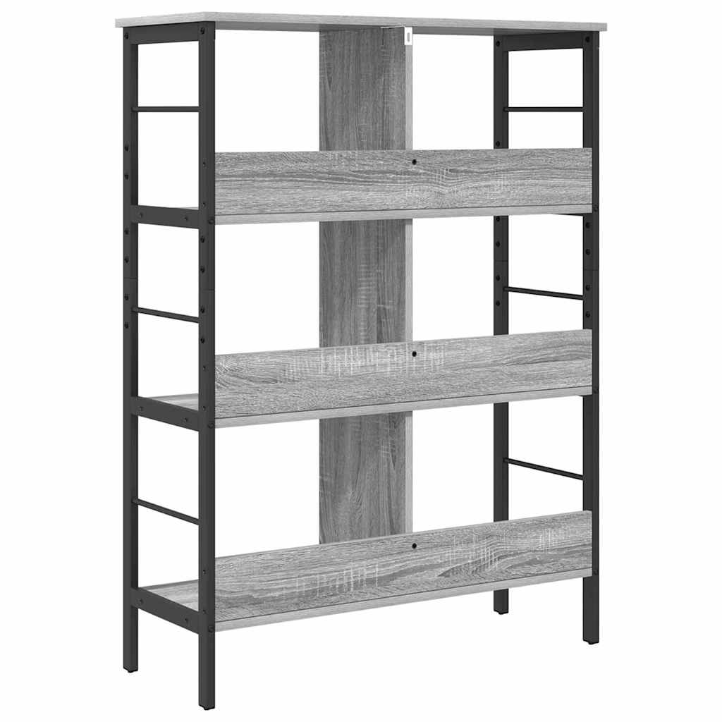 vidaXL Półka na książki Szary Sonoma 82 x 32 x 112 cm